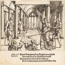 The Angel Agitating the Pool of Bethesda, 1548. Creator: Augustin Hirschvogel.