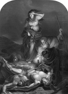 'Edith finding the Body of Harold', (1834).Artist: E Whitfield