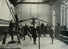 'Girl Gymnasts at the Royal Institution for the Deaf and Dumb, Friar Gate, Derby', 1902. Creator: Unknown.
