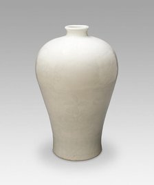 Vase (Meiping) with Peach, Pomegranate, Peapod, and..., Ming dynasty, Yongle period (1403-1424). Creator: Unknown.