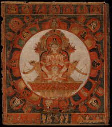 Mandala of Chandra, God of the Moon, late 14th-early 15th century. Creator: Unknown.