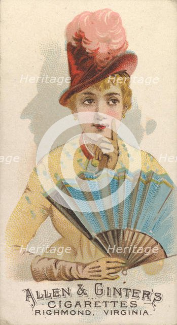 Plate 32, from the Fans of the Period series (N7) for Allen & Ginter Cigarettes Brands, 1889. Creator: Allen & Ginter.