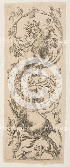 Two Goats Nibbling Branches, ca. 1653. Creator: Stefano della Bella.
