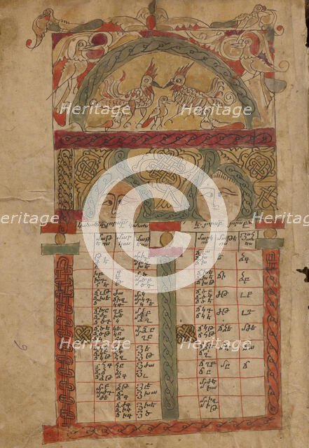 Canon Table Page; Gospel Book, 1386. Creator: Unknown.