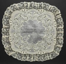 Embroidered Handkerchief, 18th century. Creator: Unknown.