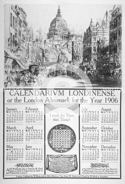 St Paul's Cathedral and Fleet Street, City of London, 1905. Artist: William Monk