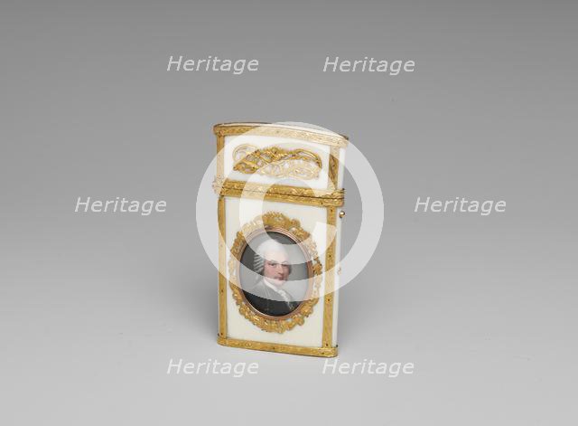 Souvenir with portrait of a man, 1775-76. Creator: Thomas-François Merlin.