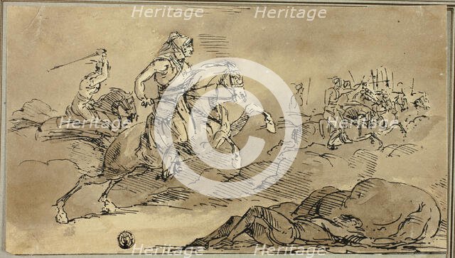 Cavalry Going Into Battle, 1813. Creator: James Stuart.