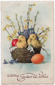 With best Easter Wishes, 1932. Creator: Unknown.