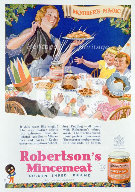 Advert for Robertson's Mincemeat, 1933. Artist: Unknown