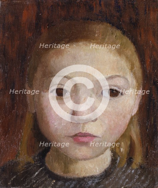 Head of a Girl. Artist: Modersohn-Becker, Paula (1876-1907)