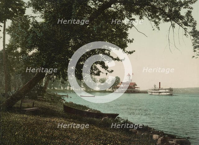 The Boat-landing, Lake Chautauqua, New York, c1898. Creator: Unknown.
