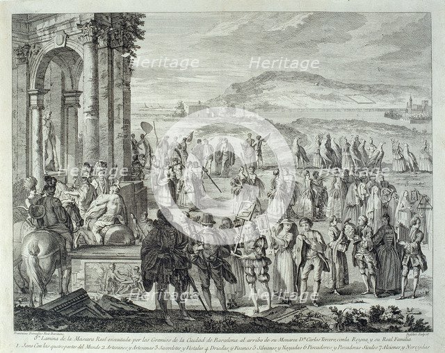 Cortège of Janus, 1764. Artist: De Fehrt, A. J. (1723-1774)