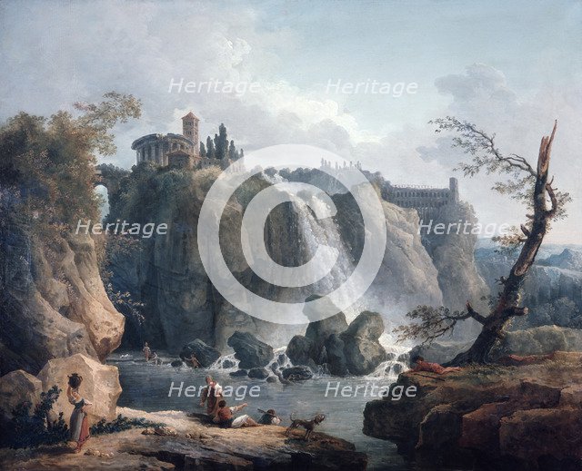 'The Waterfall at Tivoli', 18th/early 19th century. Artist: Hubert Robert
