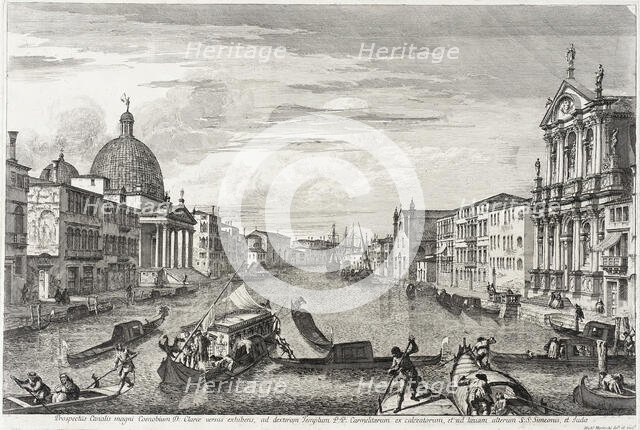 The Grand Canal Between San Simone Piccolo and Santa Chiara, between circa 1740 and circa 1741. Creator: Michele Marieschi.