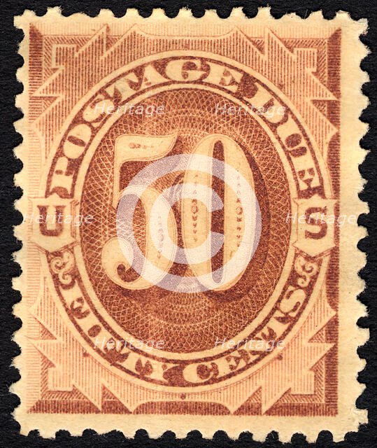 50c Postage Due single, 1879. Creator: Unknown.