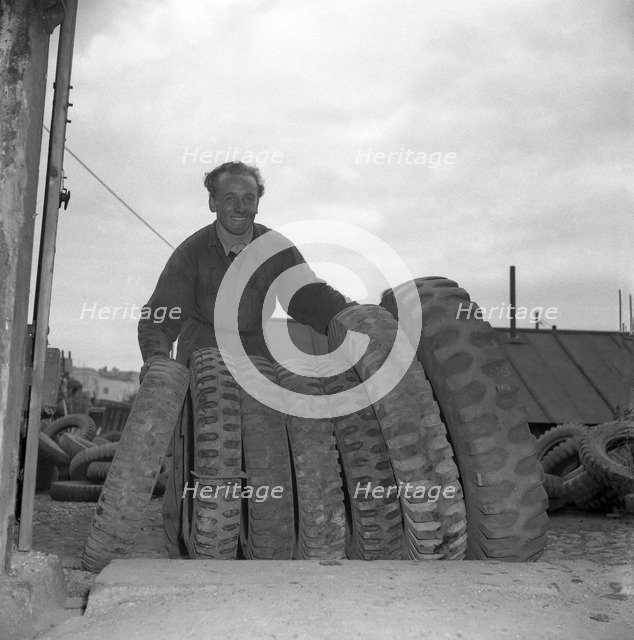 Imported American tyres, Sweden, c1940s(?). Artist: Otto Ohm