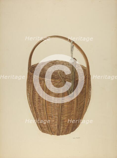 Zoar Apple Basket, c. 1938. Creator: Julius Mihalik.