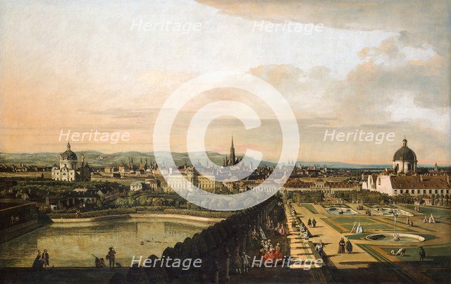 Vienna Viewed from the Belvedere Palace, 1759-1760. Artist: Bellotto, Bernardo (1720-1780)