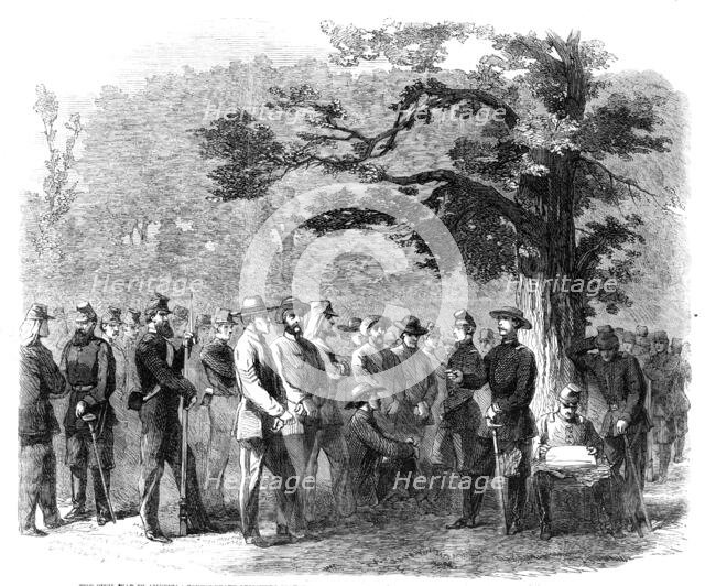 The Civil War in America: Confederate prisoners capture by United States' pickets between..., 1861. Creator: Unknown.