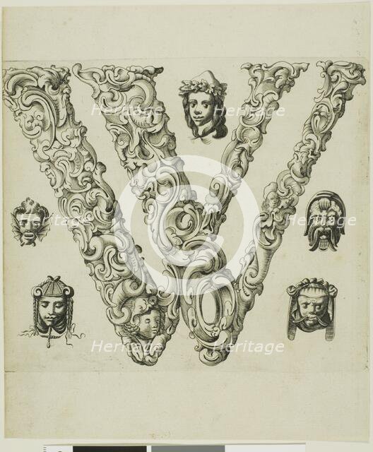 Letter W, 1630. Creator: Pierre Aubry.