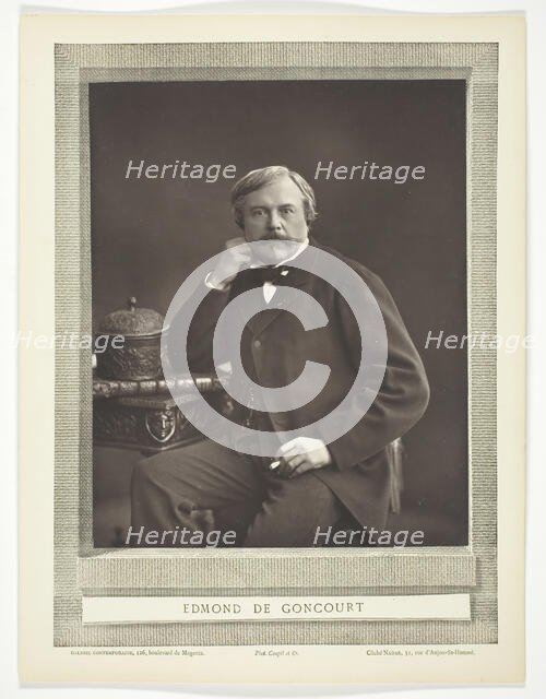 Edmond de Goncourt (French writer and critic, 1822-1896), c. 1853/76. Creator: Nadar.