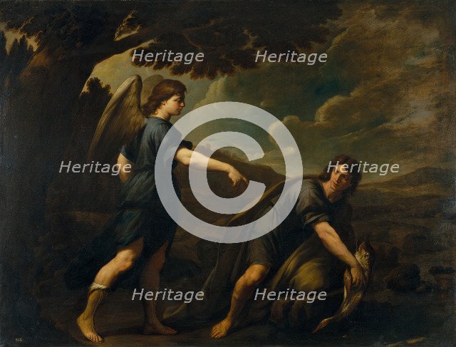 The Angel and Tobias with the Fish, c. 1640. Artist: Vaccaro, Andrea (1604-1670)