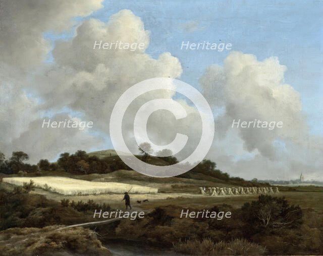 View of Grainfields with a Distant Town, c1670. Creator: Jacob van Ruisdael.