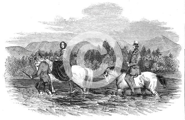 The Queen and Prince Albert fording the Garry, 1844. Creator: Unknown.