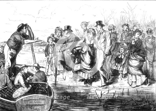 The First of April: a sketch at the Boat-Race, 1871. Creator: Unknown.