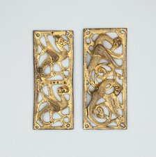 Two Plaques with Interlaced Chimeras, Limoges, 1200/50. Creator: Unknown.