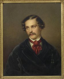 Portrait of the playwright and composer Alexander Baumann (1814-1857), ca 1845. Creator: Wangberg, Carl Adolph (1815-?).