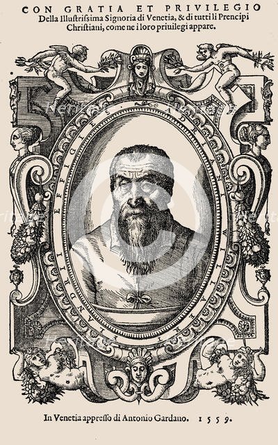 Portrait of the composer Adrian Willaert (1490-1562) , 1559. Creator: Anonymous.