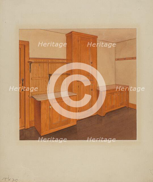 Built-in Cupboard, c. 1938. Creator: John W Kelleher.