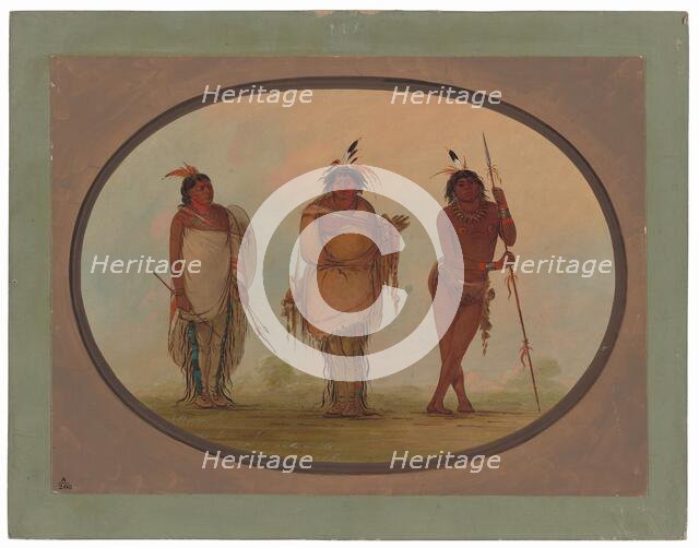 Three Yumaya Indians, 1855/1869. Creator: George Catlin.