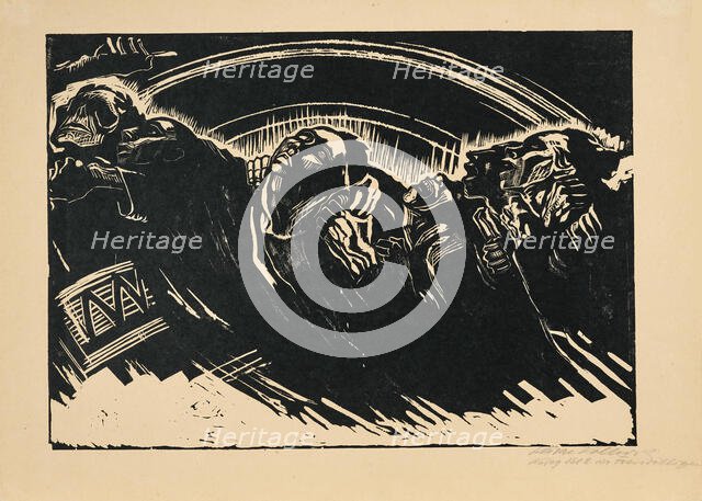 The volunteers, 1922-1923. Creator: Kollwitz, Käthe (1867-1945).