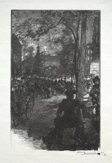 Le Boulevard Montmartre, le Soir. Creator: Auguste Louis Lepère (French, 1849-1918).
