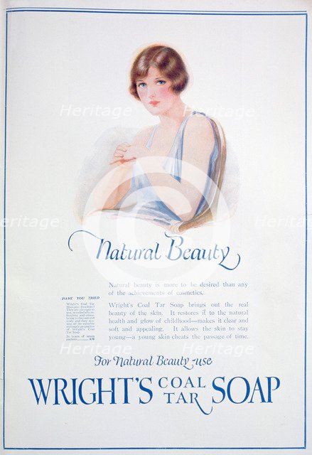 Advert for Wright's Coal Tar Soap, 1925. Artist: Unknown