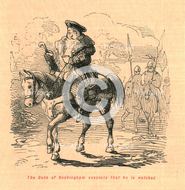 'The Duke of Buckingham suspects that he is watched', 1897. Creator: John Leech.