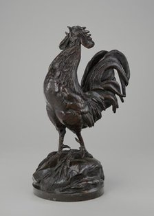 French Cock Crowing, model c. 1860/1894, cast possibly 1890s/c. 1914. Creator: Auguste-Nicolas Cain.