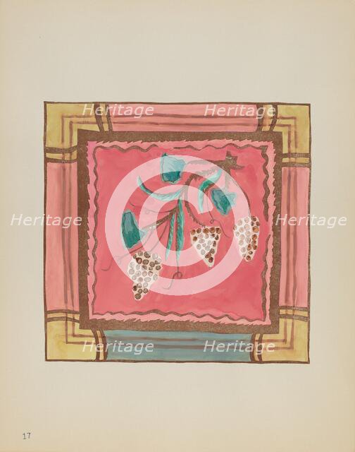 Plate 17: Grapes, Altar Panel: From Portfolio "Spanish Colonial Designs of New Mexico", 1935/1942. Creator: Unknown.
