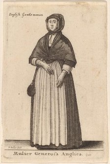 Mulier Generosa Anglica, 1643. Creator: Wenceslaus Hollar.