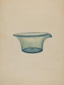 Glass Milk Pan, c. 1937. Creator: Michael J. Miceli.