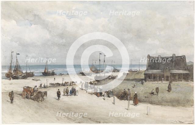 The Beach at Scheveningen, 1873. Creator: Johannes Bosboom.