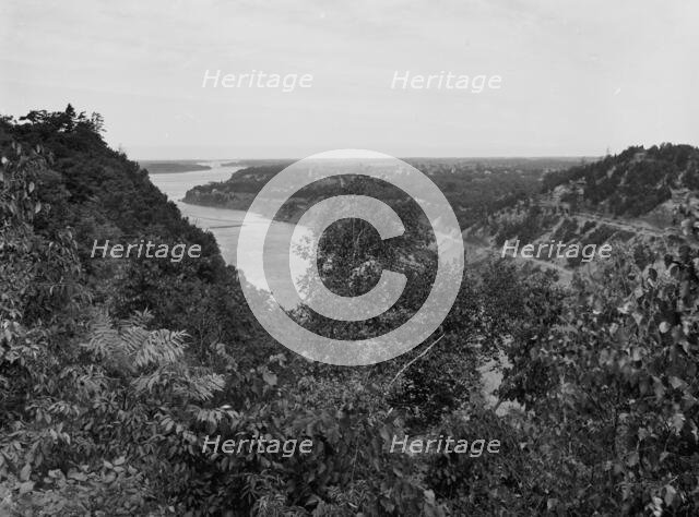 Niagara gorge from near Queenstown [sic] Heights, N.Y. [and Canada], between 1890 and 1899. Creator: Unknown.