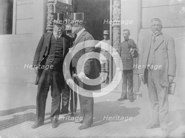 Roosevelt & Minister Morgan, Rio Janeiro, 1913. Creator: Bain News Service.