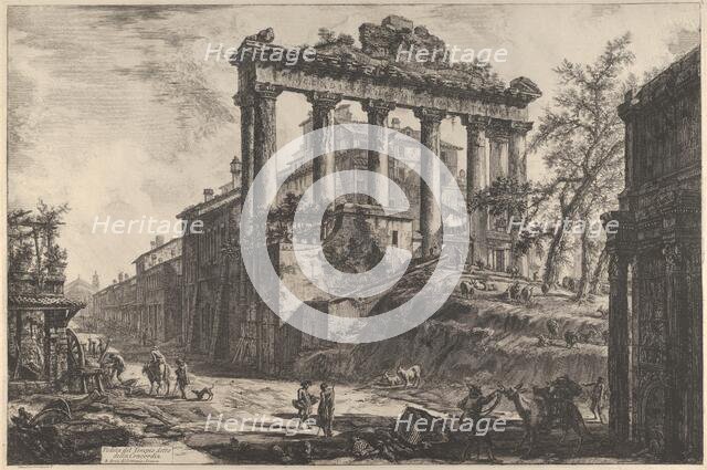 View of the so-called Temple of Concord with the Temple of Saturn..., 1760-78. Creator: Giovanni Battista Piranesi.
