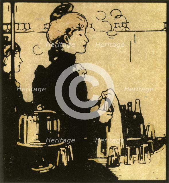 'The Barmaid', 1888, (1946). Creator: William Nicholson.