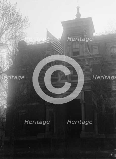 British Embassy American Flag On Embassy, 1917. Creator: Harris & Ewing.