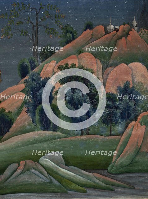 Table with Snow Lions (image 2 of 3), 19th century. Creator: Unknown.